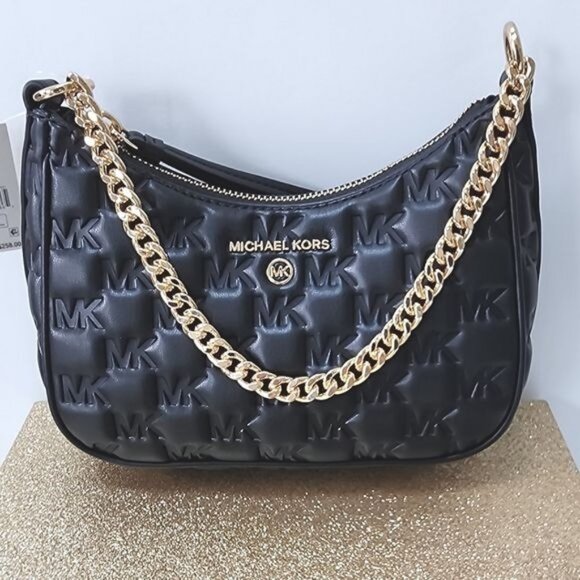 MICHAEL KORS Jet Set Charm Small Chain Quilted Puffer Pouchette Shoulder… - Picture 1 of 11
